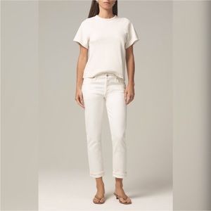 Citizens of Humanity Emerson Boyfriend Jeans- White- Size 28